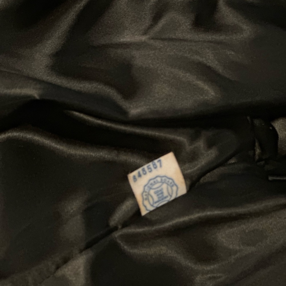 Vintage Borella Black Crushed Velvet & Fur Jacket Coat with 3/4 Sleeves. Size M - Picture 6 of 8